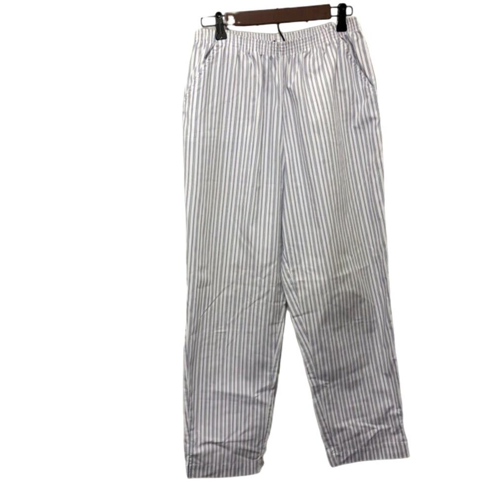 Blair Women's Pastel Striped Pull-On Pants Size 16 (XL) Elastic Waist Pockets